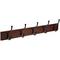 Amazon Basics - Perchero de montaje en pared- Nogal claro